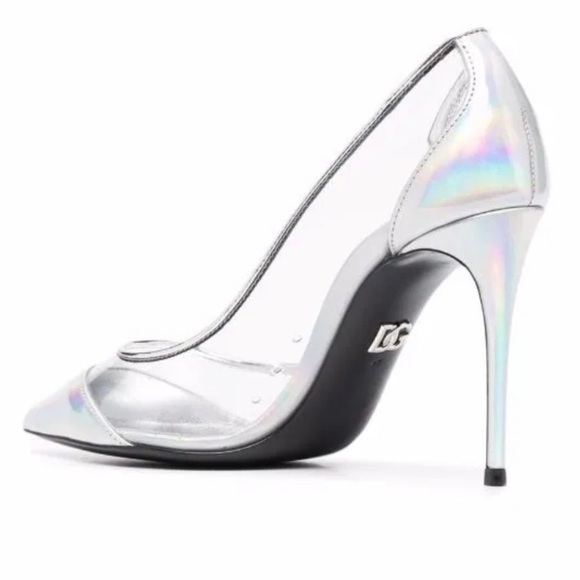 DOLCE & GABBANA RAINBOW IRIDESCENT METALLIC HOLOGRAPHIC PUMPS SIZE 37 EUC - Picture 2 of 14